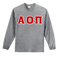 Alpha Omicron Pi  Long-sleeve Letter Shirt
