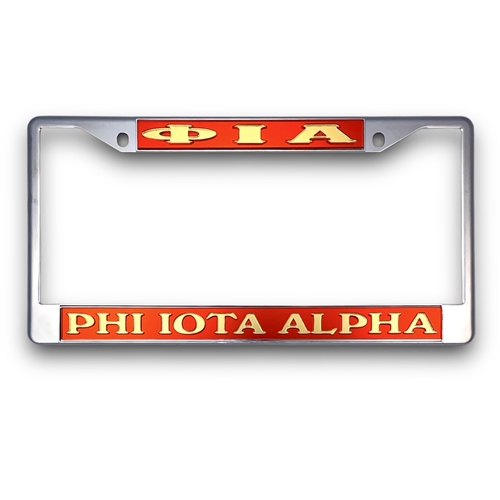 Phi Iota Alpha License Plate Frame