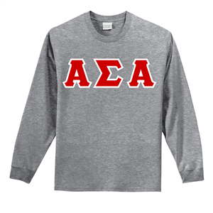 Alpha Sigma Alpha Long-sleeve Letter Shirt