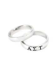 Alpha Sigma Tau Sterling Silver Ring