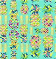 Pineapple Mint Pattern-Glitter Greek Letter Apparel