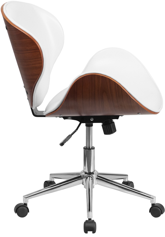 White leather office chair