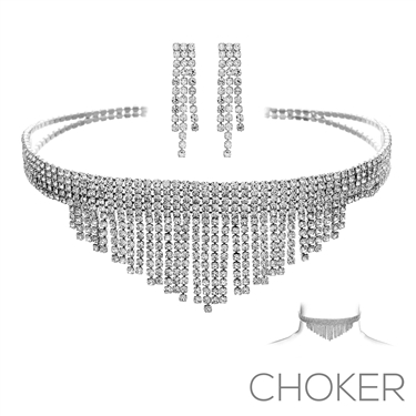 SILVER CHOKER SET