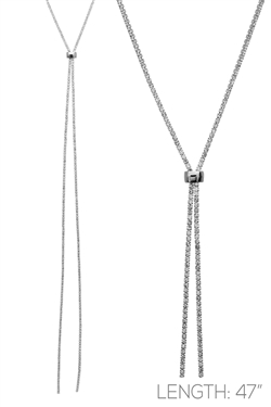 SILVER SLIDER NECKLACE