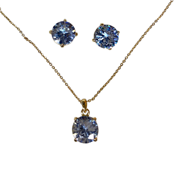 SINGLE DIAMOND NECKLACE SET