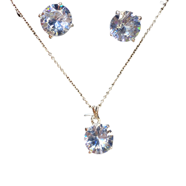SINGLE DIAMOND NECKLACE SET