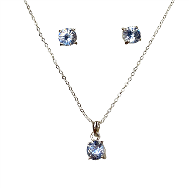 SINGLE STUD NECKLACE SET