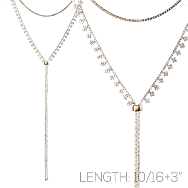 GOLD SLIDER NECKLACE SET