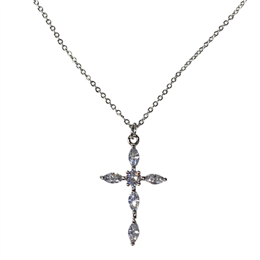 SILVER CROSS NECKLACE