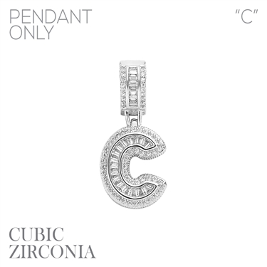 SILVER "C" INITIAL CHARM