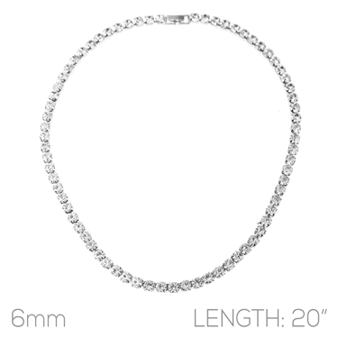 SILVER TENNIS NECKLACE