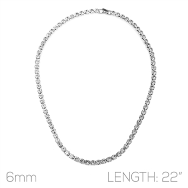 SILVER TENNIS NECKLACE
