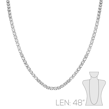 SILVER TENNIS NECKLACE