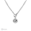 SILVER BALL NECKLACE CHAIN