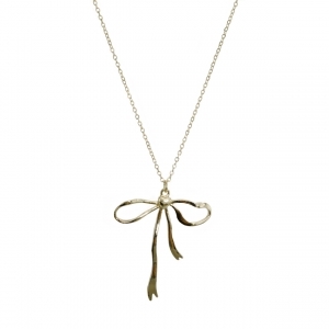 GOLD BOW NECKLACE
