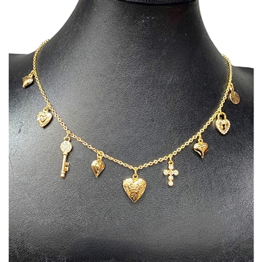 GOLD CHARM NECKLACE