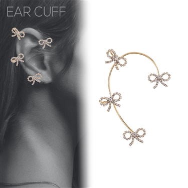 GOLD BOW EAR CUFF