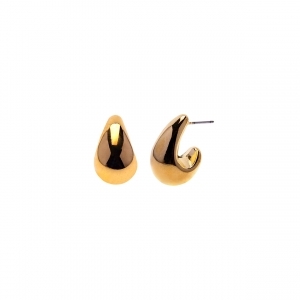 GOLD PUFFY DOME EARRING