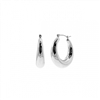 SILVER HOLLOW HOOP