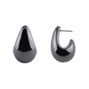 BLACK TEAR DROP EARRING