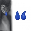 BLUE TEAR DROP EARRING