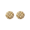 GOLD PEARL BUTTON EARRING