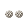 SILVER PEARL BUTTON EARRING