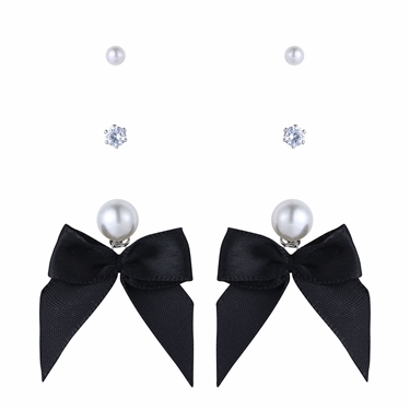 BLACK EARRING SET
