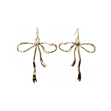 GOLD BOW EARRING