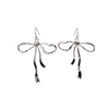 SILVER BOW EARRING