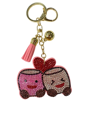 HEART MARSHMALLOW KEYCHAIN