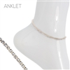 GOLD 1 LINE RHINESTONE ANKLET