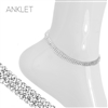 SILVER 3 LINE ANKLET