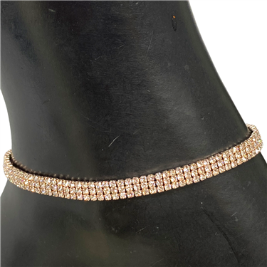 ROSEGOLD 3 LINE ANKLET