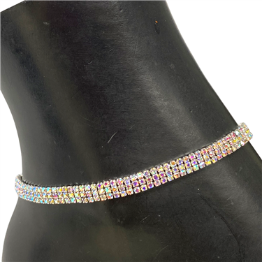 SILVER MULTICOLOR ANKLET