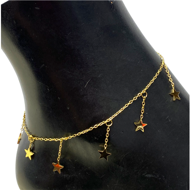 GOLD STAINLESS STEEL ANKLET