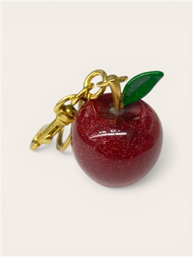 GOLD APPLE KEYCHAIN