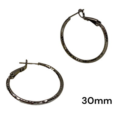 BLACK THIN HOOPS