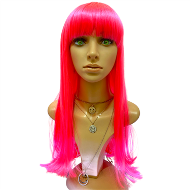 DARK PINK MEDIUM HAIR WIG