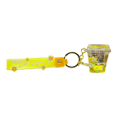 CAT IN THE LEMON LIQUE KEYCHAIN