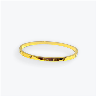 RHINESTONE ALL AROUND STAINLESS STEEL BRACELET