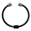 BLACK STAINLESSS STEEL CABLE BANGLE BRACELET
