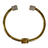 GOLD STAINLESS STEEL CABEL BANGLE BRACELET