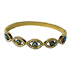 GOLD EVIL EYE STAINLESS STEEL BANGLE