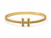 H Letter Paved CZ Bangle