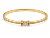 Screw Design Single Main Stone Paved CZ Bangle