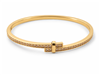 Cross T-Shaped Paved CZ Bangle
