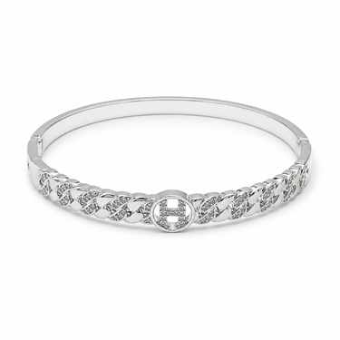 Paved H Logo Bangle