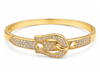 Sparkling Belt Buckle Zircon Bangle