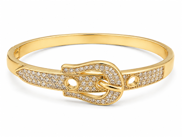Sparkling Belt Buckle Zircon Bangle